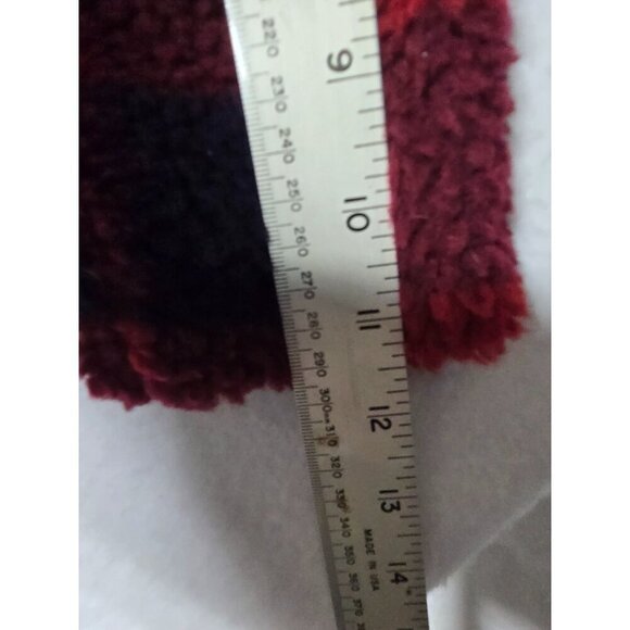 Ben Sherman Kids Hooded Plaid Sherpa Jacket With Zipper Red & Black Size 2T - Picture 12 of 12